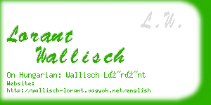 lorant wallisch business card